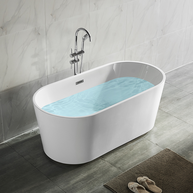 Modern vit toalett Solid Surface Freestående Badbad för Hotell Project eller Home